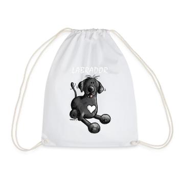 Labbi Love - Labrador Retriever - Hund - Turnbeutel - Weiß - Vorne