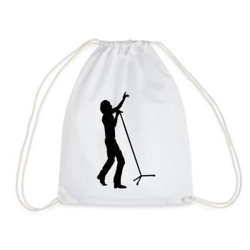 singer - Drawstring Bag - white - Front