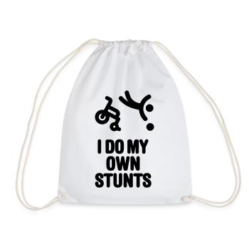 I do my own stunts lustige Rollstuhlbasketball - Turnbeutel - Weiß - Vorne