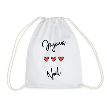 JOYEUX NOËL. NOËL. JOYEUX NOËL. MERRY CHRISTMAS - Sac de sport léger - blanc - Devant
