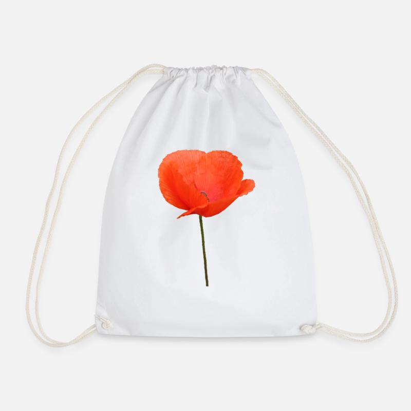 Mohnblume Mohn Klatschmohn - Turnbeutel - Weiß