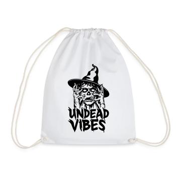 Cadeau Halloween 'Undead Vibes', Zombie - Sac de sport léger - blanc - Devant