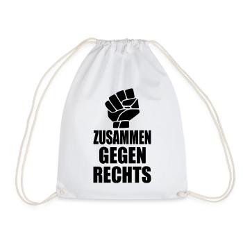 Zusammen gegen rechts - Turnbeutel - Weiß - Vorne