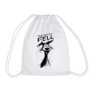 Mon enfant a de la fourrure – Sketch Dog Cartoon - Sac de sport léger - blanc - Devant