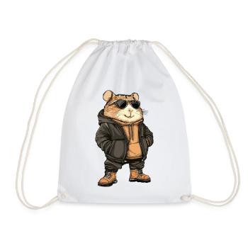 Hamster Cool Winter - Turnbeutel - Weiß - Vorne
