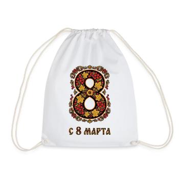 Art populaire russe 8 mars - Sac de sport léger - blanc - Devant