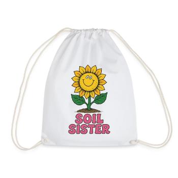 Sœur du sol de tournesol - Sac de sport léger - blanc - Devant
