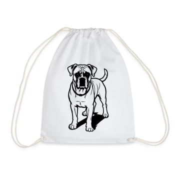 Chien boxer - Sac de sport léger - blanc - Devant