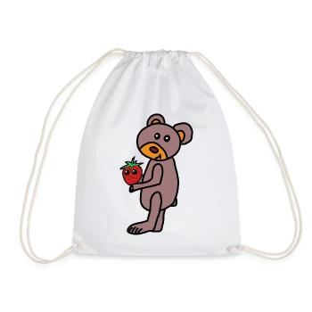 L’Ours Enfant Fraise de Teddy - Sac de sport léger - blanc - Devant