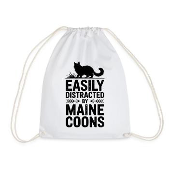 Maine Coon Sprüche Katze Witz Maine Coon Geschenk  - Turnbeutel - Weiß - Vorne