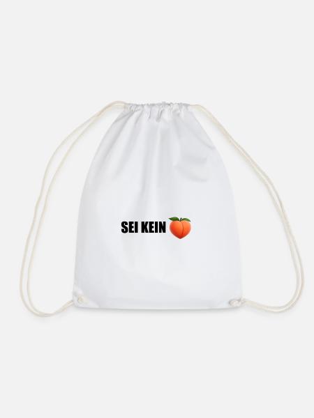 Don't be a Peach - Drawstring Bag - white