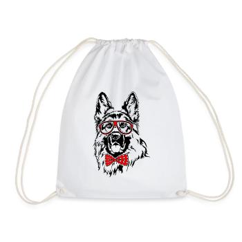 BERGER ALLEMAND Lunettes Chiens chien intelligent - Sac de sport léger - blanc - Devant