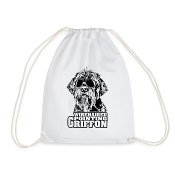 WIREHAIRED POINTING GRIFFON cool Sonnenbrille Hund - Turnbeutel - Weiß - Vorne