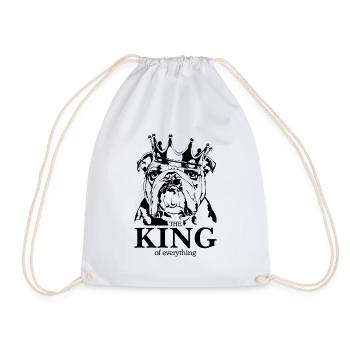 DEUTSCH BULLDOG King of everything Dogs Wilsigns - Drawstring Bag - white - Front