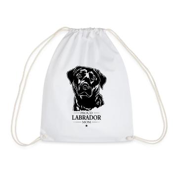 Labrador Mom Hunde Hund Labbi Wilsigns - Turnbeutel - Weiß - Vorne