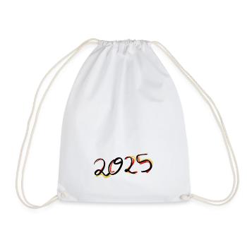 Year of Birth Birthday Born In - Made in 2025 - Drawstring Bag - white - Front