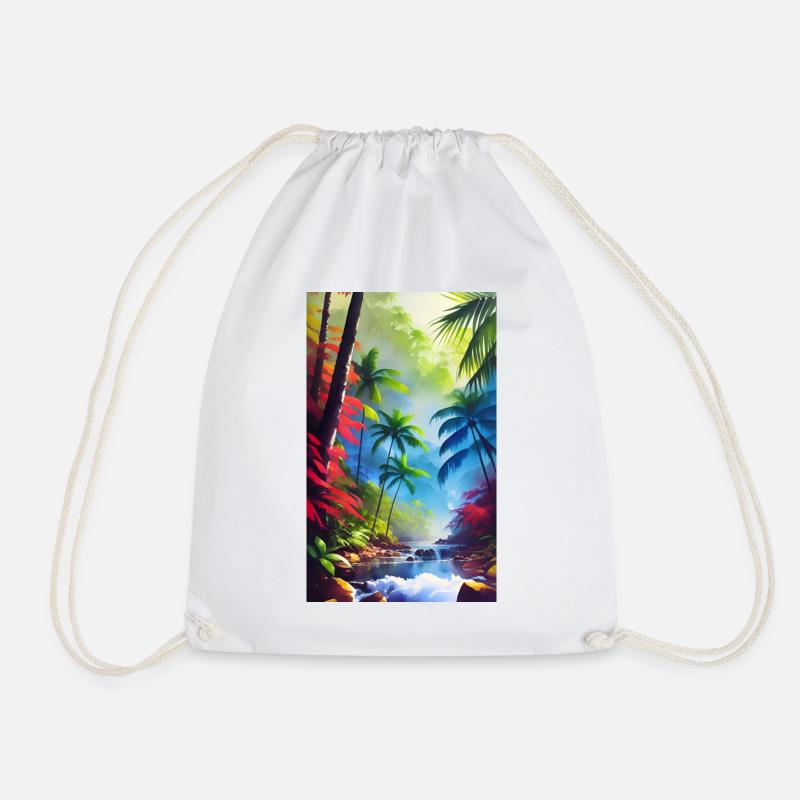 Caribbean - Drawstring Bag - white