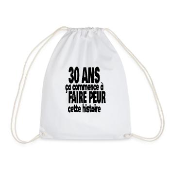 30 ans - Sac de sport léger - blanc - Devant