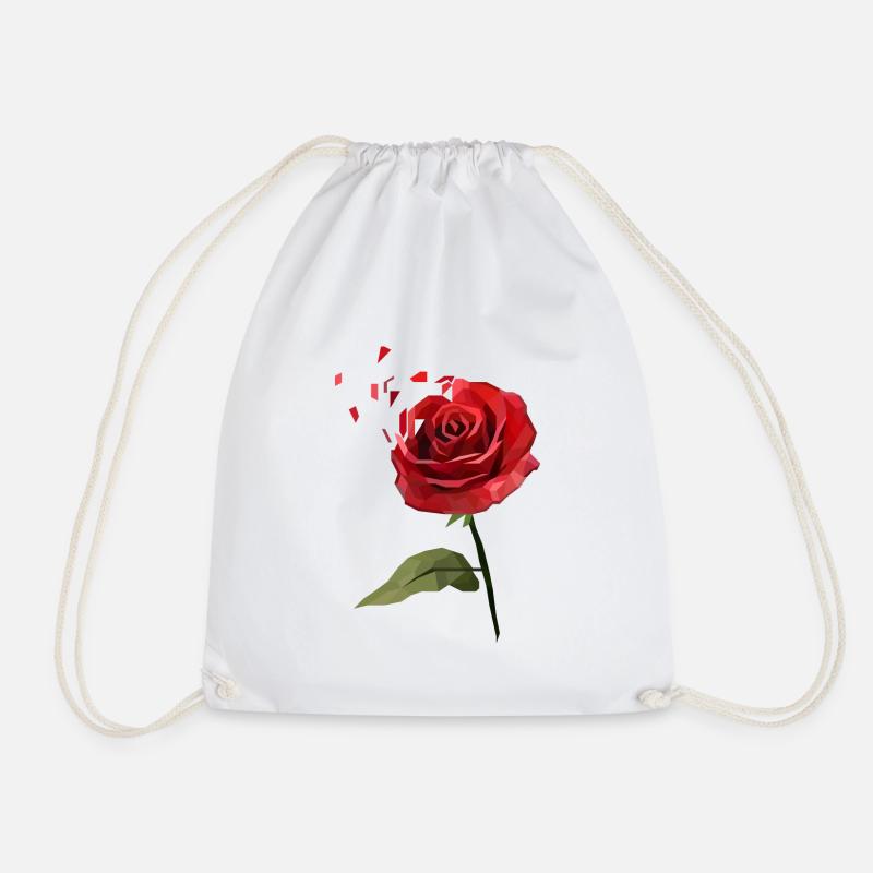 Rose - Turnbeutel - Weiß