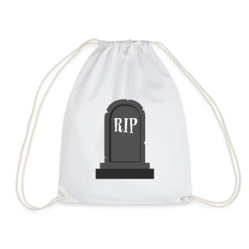 Grabstein RIP Halloween - Turnbeutel - Weiß - Vorne