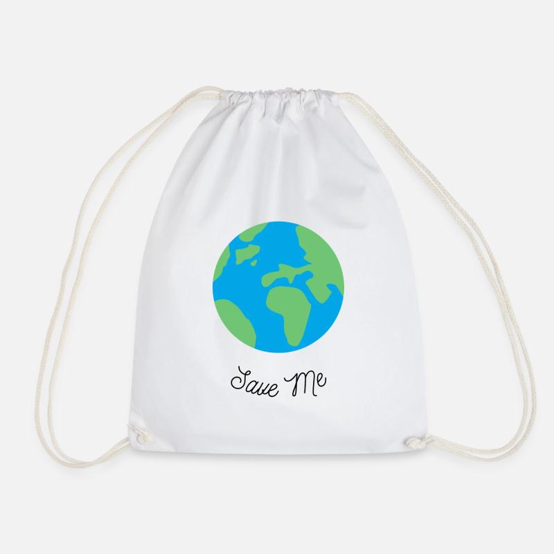 Save Me - Planet Erde - Turnbeutel - Weiß