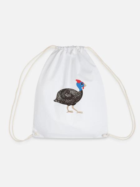 Guinea fowl - Drawstring Bag - white