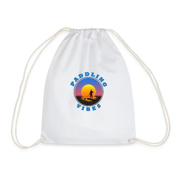 Paddling Vibes - Sun - Paddle Boarder - Drawstring Bag - white - Front