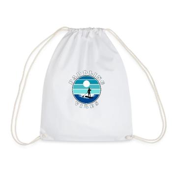 Paddling Vibes -retro- Paddle Boarder - Drawstring Bag - white - Front