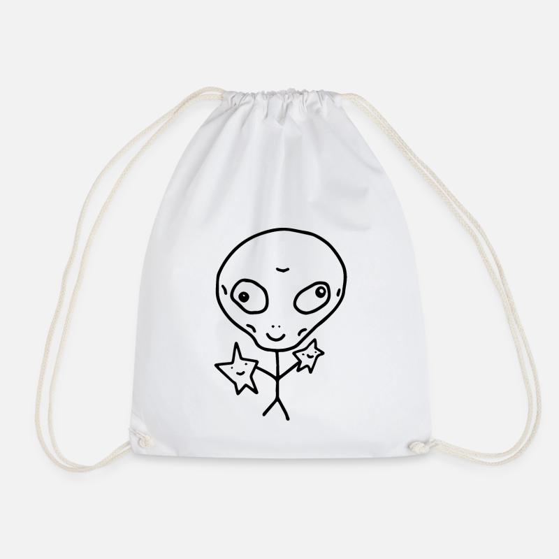 HappyAlien - Turnbeutel - Weiß