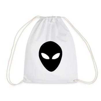 Tête d’extraterrestre extraterrestre - Sac de sport léger - blanc - Devant