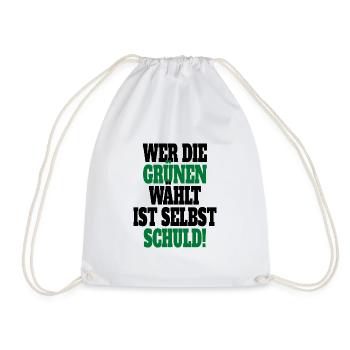 Witze Grüne Die Grünen Habeck Baerbock Partei - Turnbeutel - Weiß - Vorne