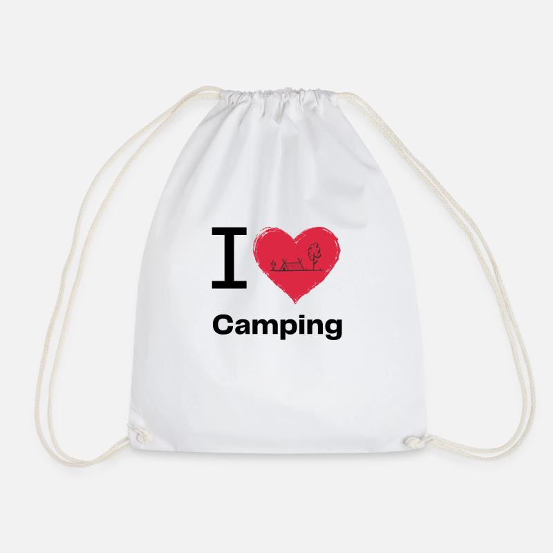 I LOVE Camping - Turnbeutel - Weiß