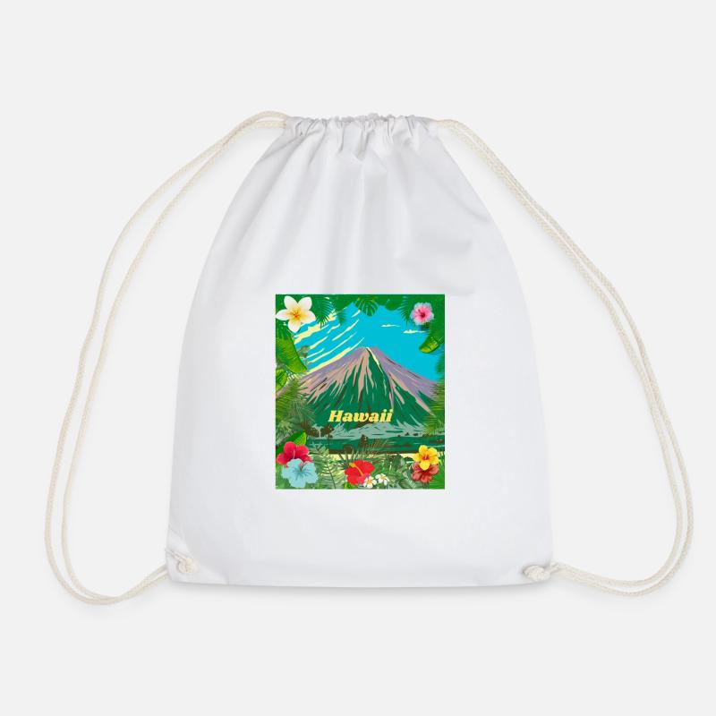 Hawaii - Drawstring Bag - white