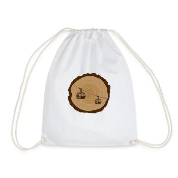 Alpine Mountains Mountain Railway Mountain Goat Mountain Hike - Drawstring Bag - white - Front