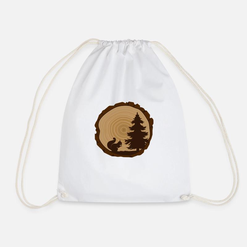 Ăcureuil de mĂ©ditation de la forĂȘt de Shinrin Yoku dans la forĂȘt - Sac de sport lĂ©ger - blanc