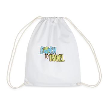 Born To Travel World Traveler Traveler Adventure - Sac de sport léger - blanc - Devant