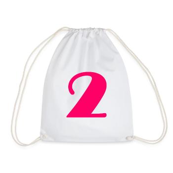 2. 2 ANS. 2e ANNIVERSAIRE. ANNIVERSAIRE 2 ANS - Sac de sport léger - blanc - Devant