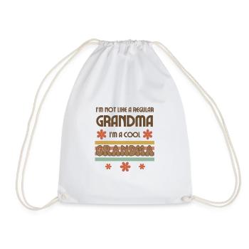 I'm Not Like A Regular Grandma I'm A Cool Grandma - Drawstring Bag - white - Front