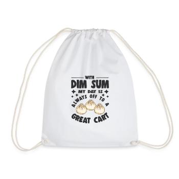 Bao Bun Drôle Dim Sum Toujours Grand Panier Asiatique - Sac de sport léger - blanc - Devant
