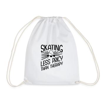 Funny Skateboard Skateboarding Art For Skate Gifts - Drawstring Bag - white - Front
