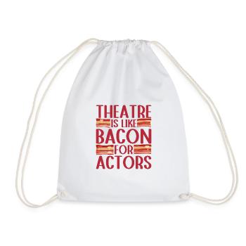 Le théâtre musical est comme du bacon pour les acteurs Idée cadeau - Sac de sport léger - blanc - Devant