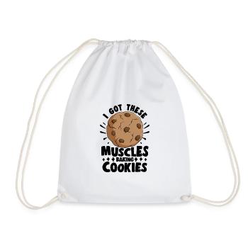 Cake Baker I Got These Muscles Baking Cookies - Turnbeutel - Weiß - Vorne