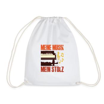Piano Pianist My Music My Pride Piano - Drawstring Bag - white - Front
