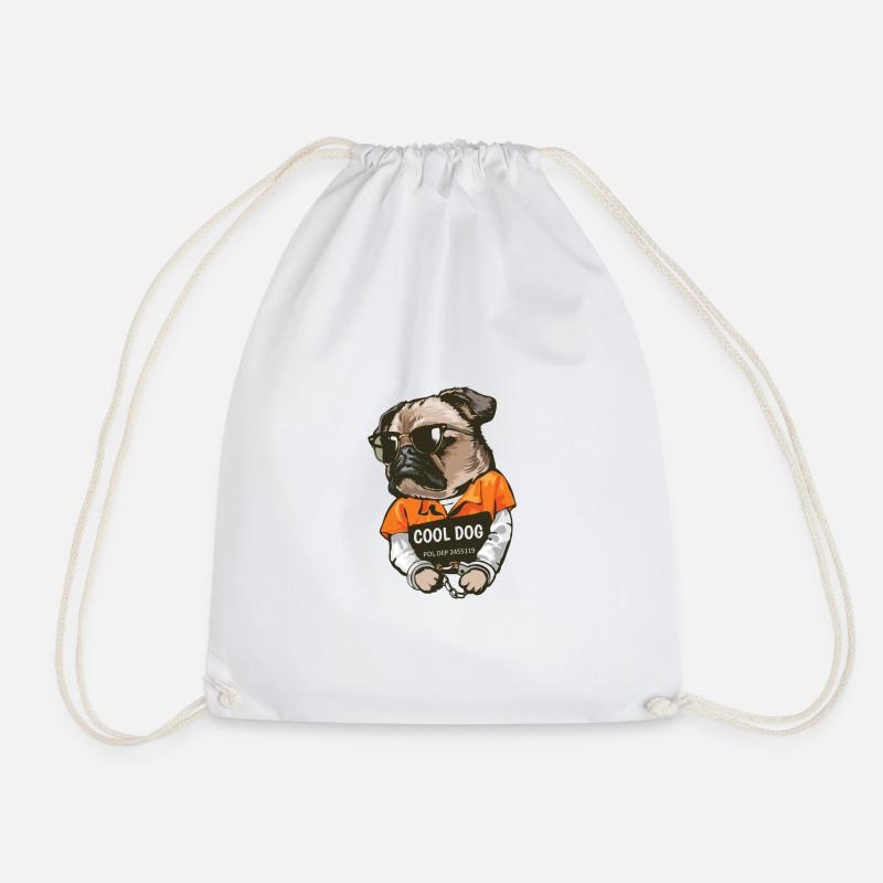 Cooler Hund - Turnbeutel - Weiß