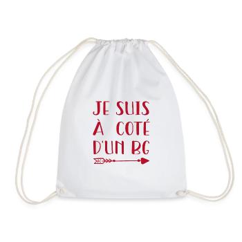 Je Suis A Cote D'Un BG - Cadeau - Sac de sport léger - blanc - Devant