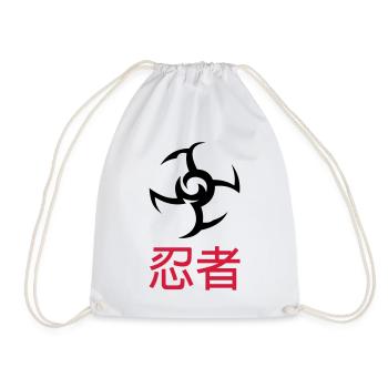 Ninja - Drawstring Bag - white - Front
