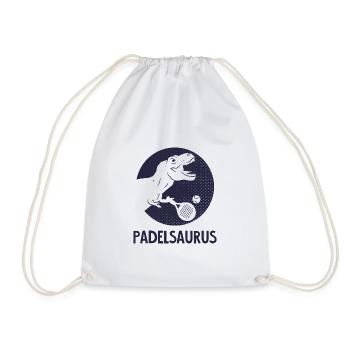 Padel Padel player Padeltennis Dino T-Rex - Drawstring Bag - white - Front