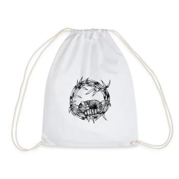 Red panda in the bamboo - Drawstring Bag - white - Front