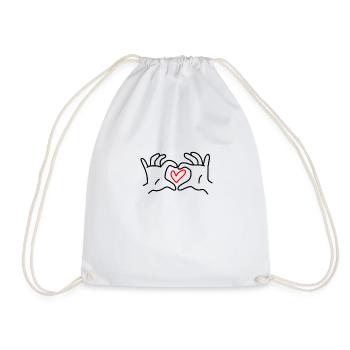 L'amour-mains - Sac de sport léger - blanc - Devant