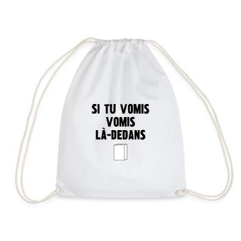 si tu vomis - Sac de sport léger - blanc - Devant